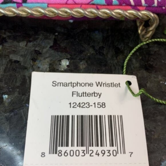 NWT Vera Bradley Zippered Wristlet Flutterby Wallet Purple - Picture 2 of 7